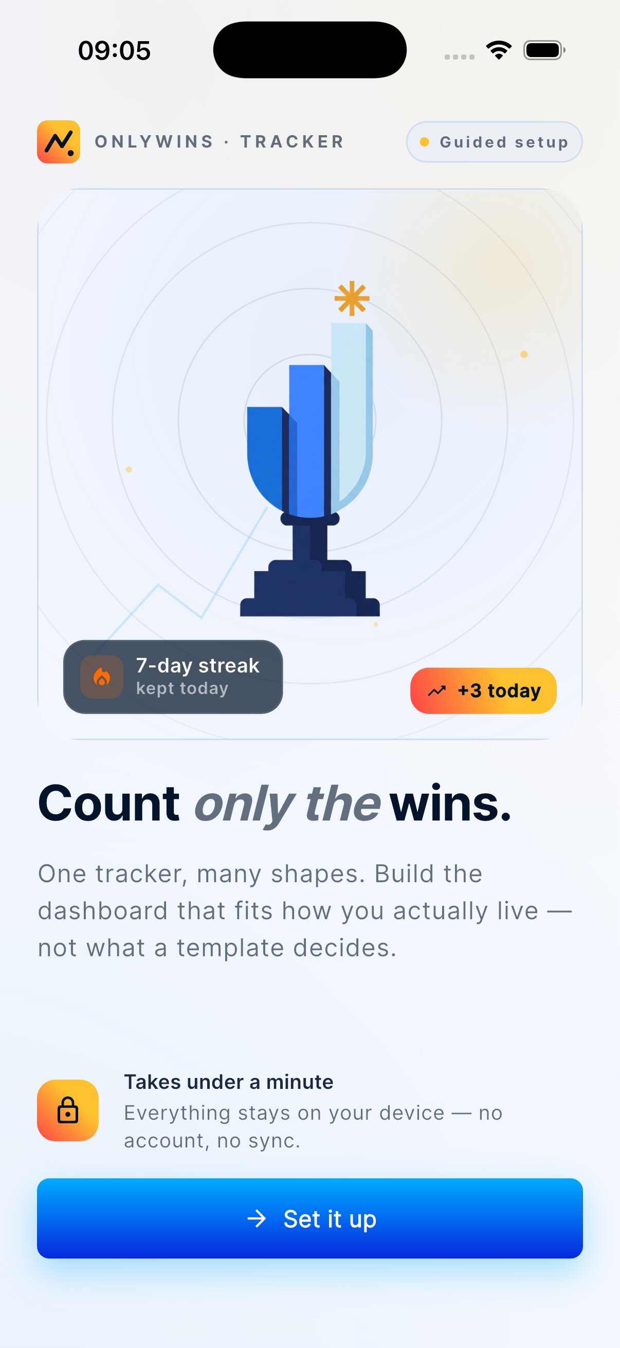 Onlywins Tracker screen 1